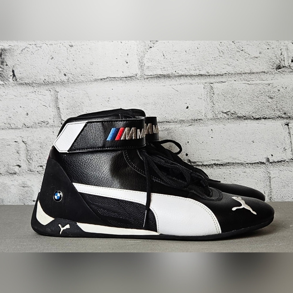 Puma BMW Motorsport Future Cat Mid Racing Shoes Mens 10.5 Black - Picture 5 of 11